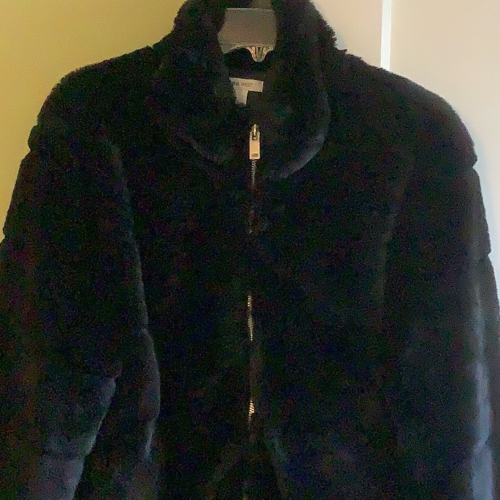 Like new! Nine West Black faux-fur black Jacket